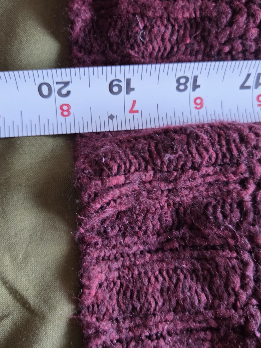 American Eagle Outfitters Burgundy Chunky Opend Knit Cropped Sweater - Picture 4 of 6